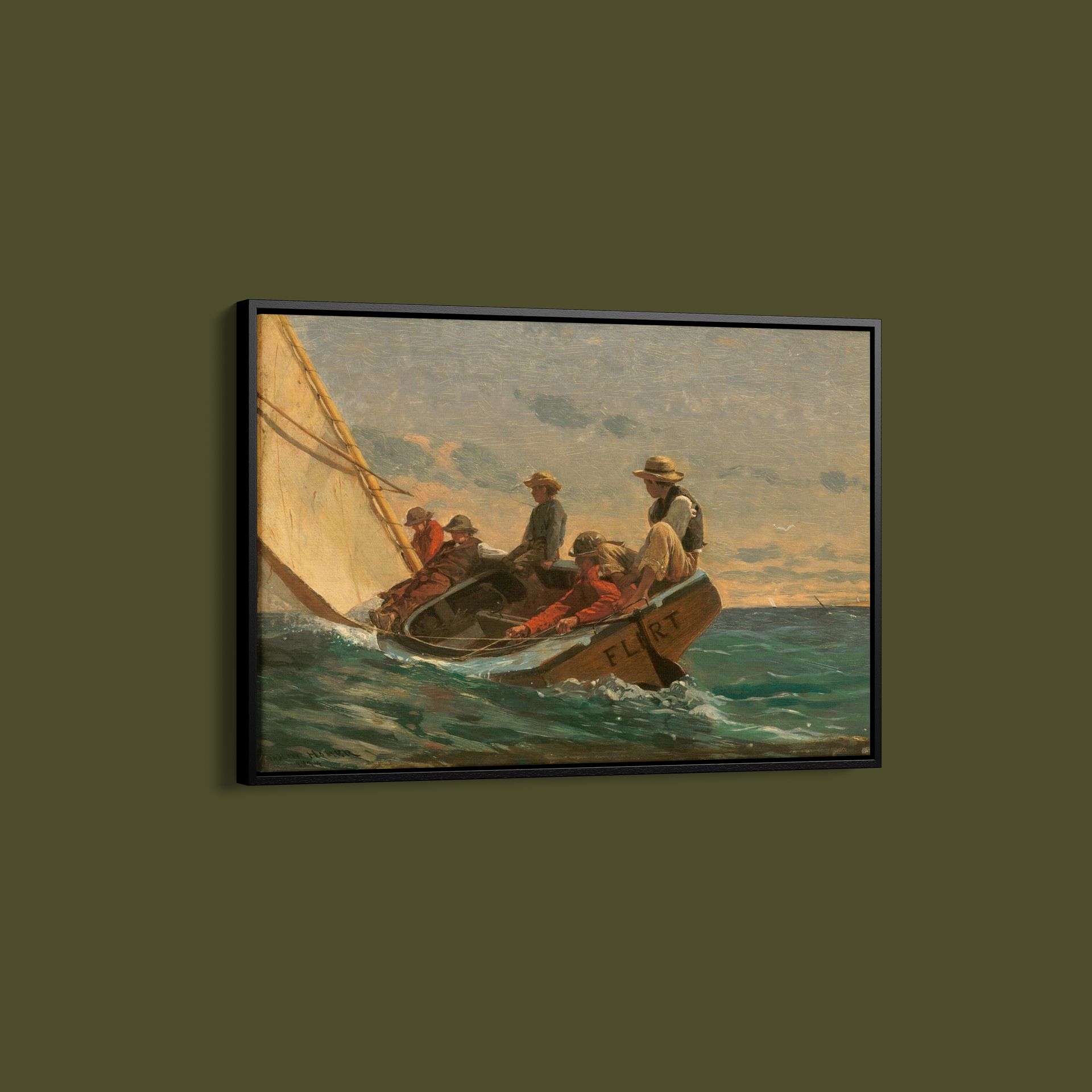 Winslow Homer – The Flirt – Art Print on Paper or Canvas