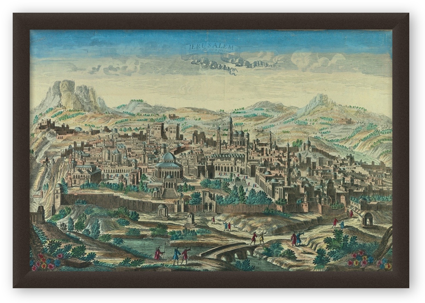 Vintage Maps – Antique Map of Jerusalem – Art Print on Paper or Canvas