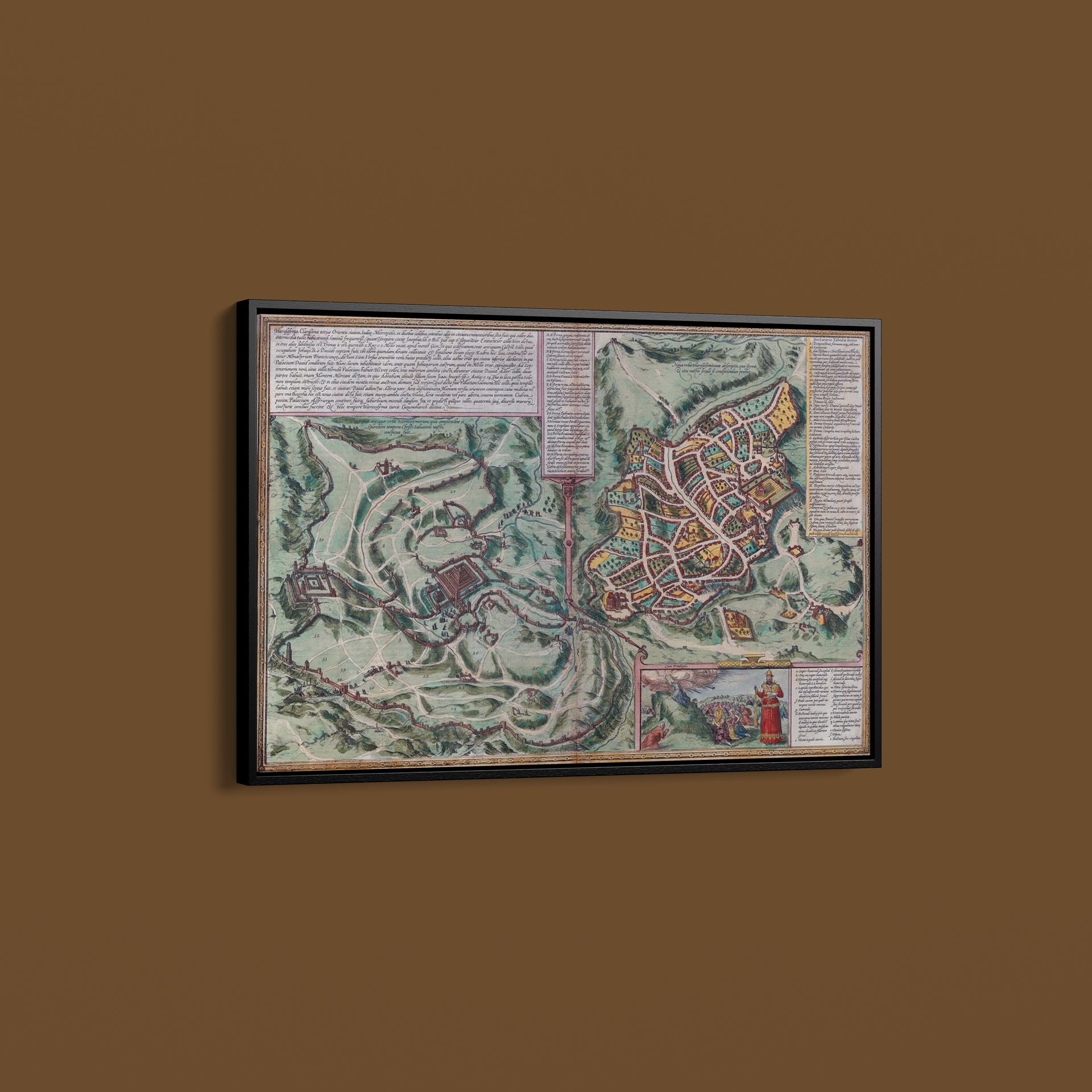 Vintage Maps – Antique Map of Jerusalem – Art Print on Paper or Canvas