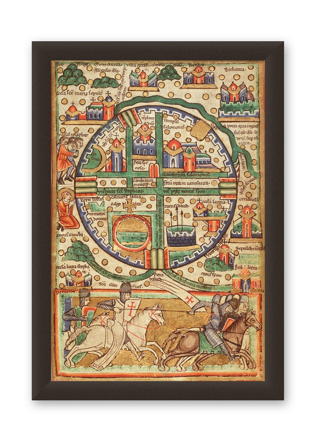 Vintage Maps – Antique Map of Jerusalem – Art Print on Paper or Canvas