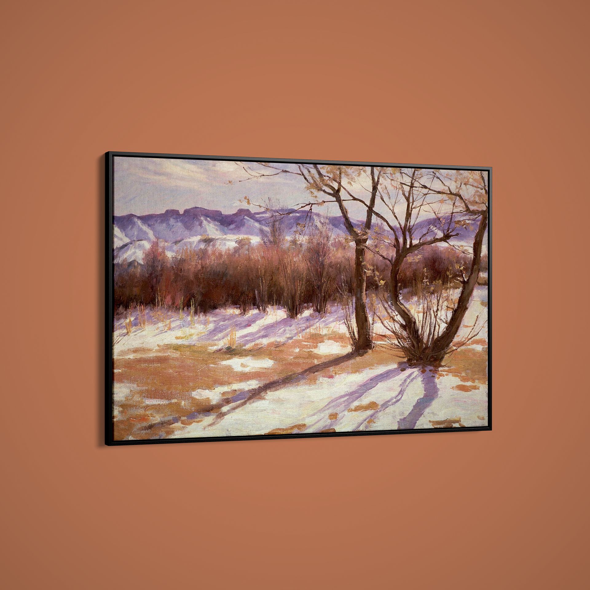 Joseph Henry Sharp – Winter Afternoon – Art Print on Paper or Canvas