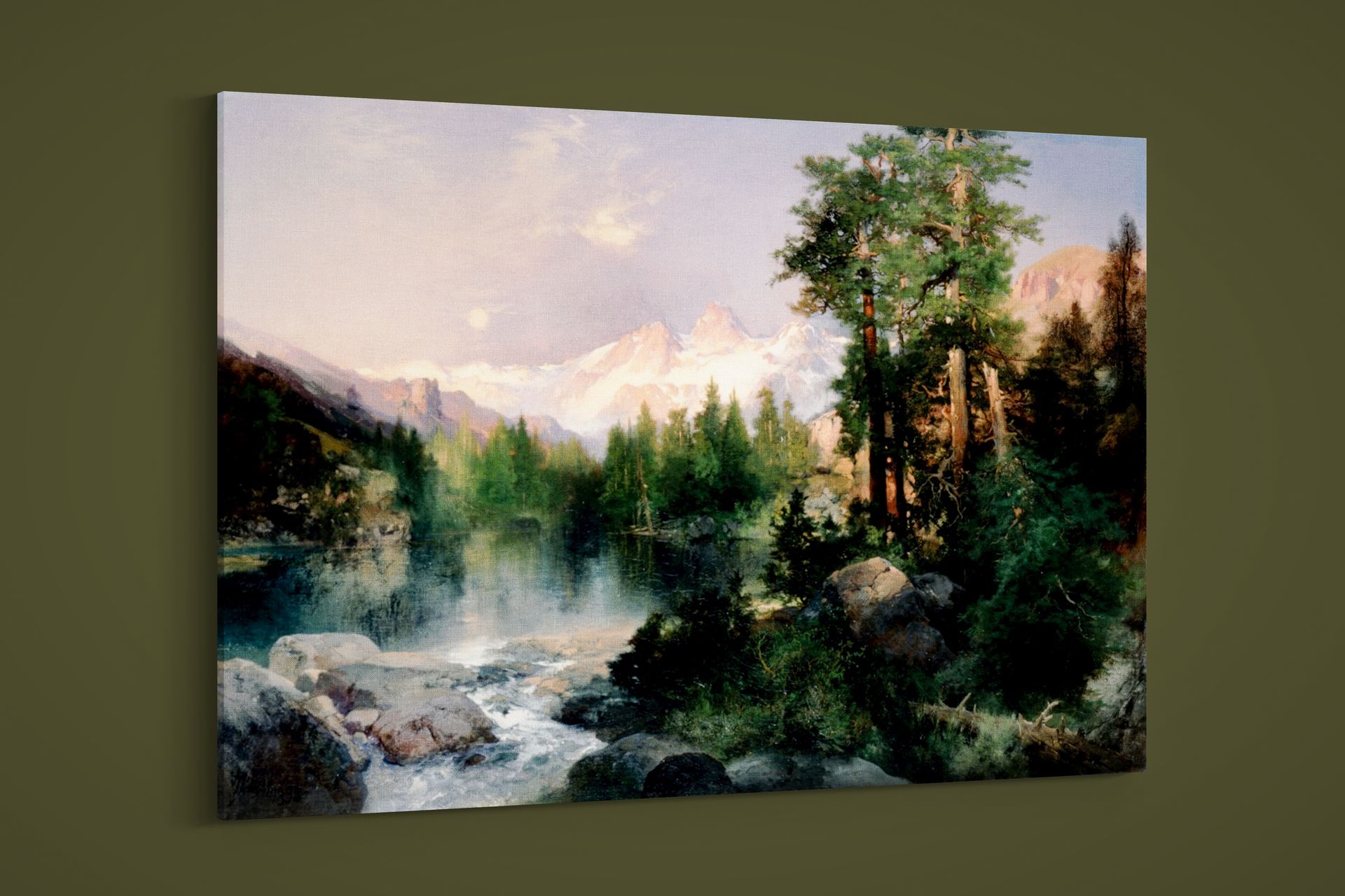 Thomas Moran – The Three Tetons – Art Print on Paper or Canvas
