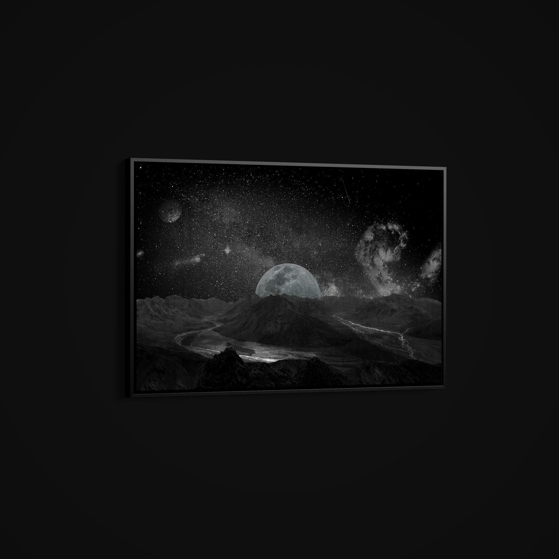 Artographie – Moon in the Night Sky I – Art Print on Paper or Canvas