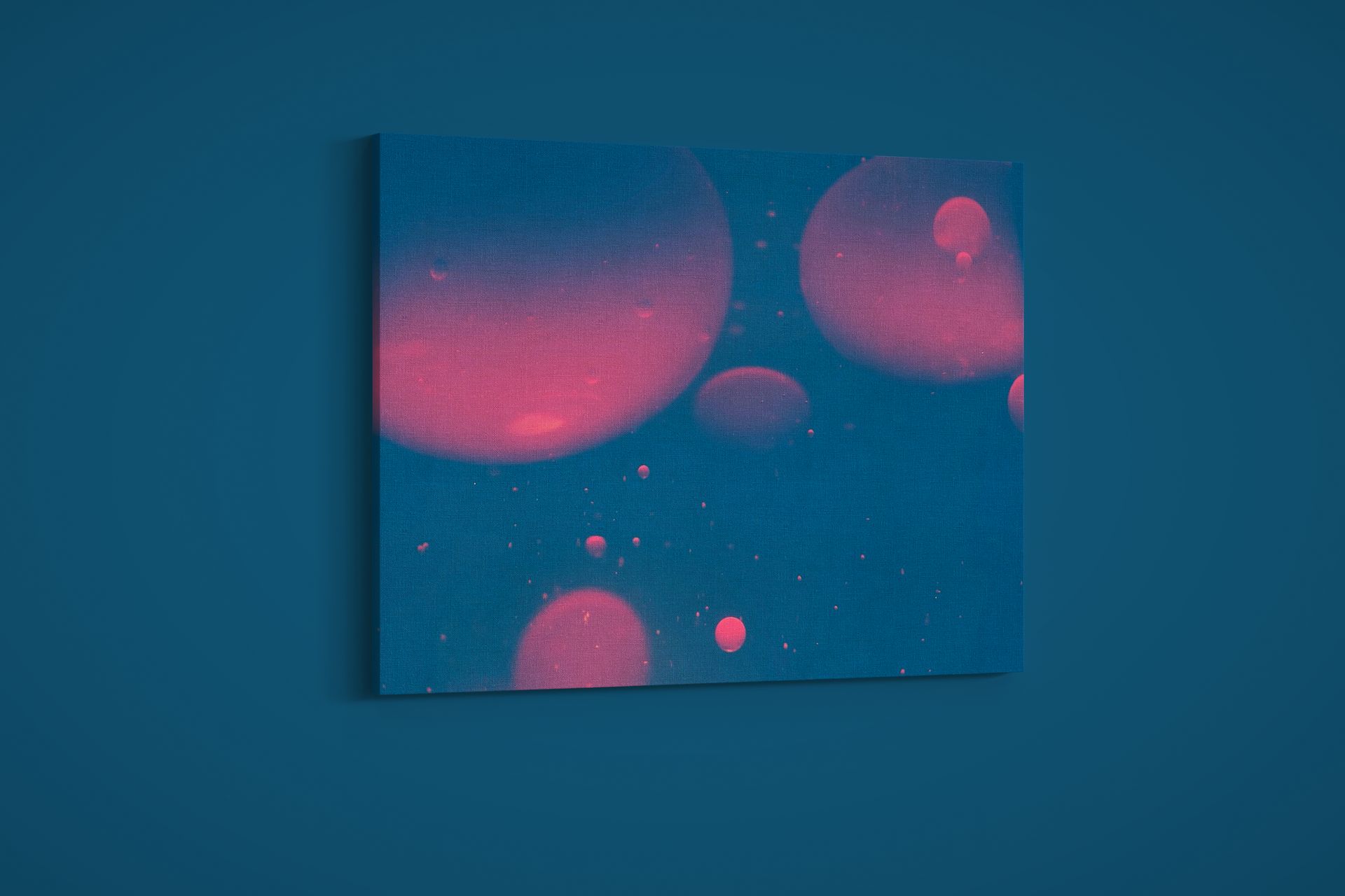 Artographie – Red Circles on Blue – Art Print on Paper or Canvas