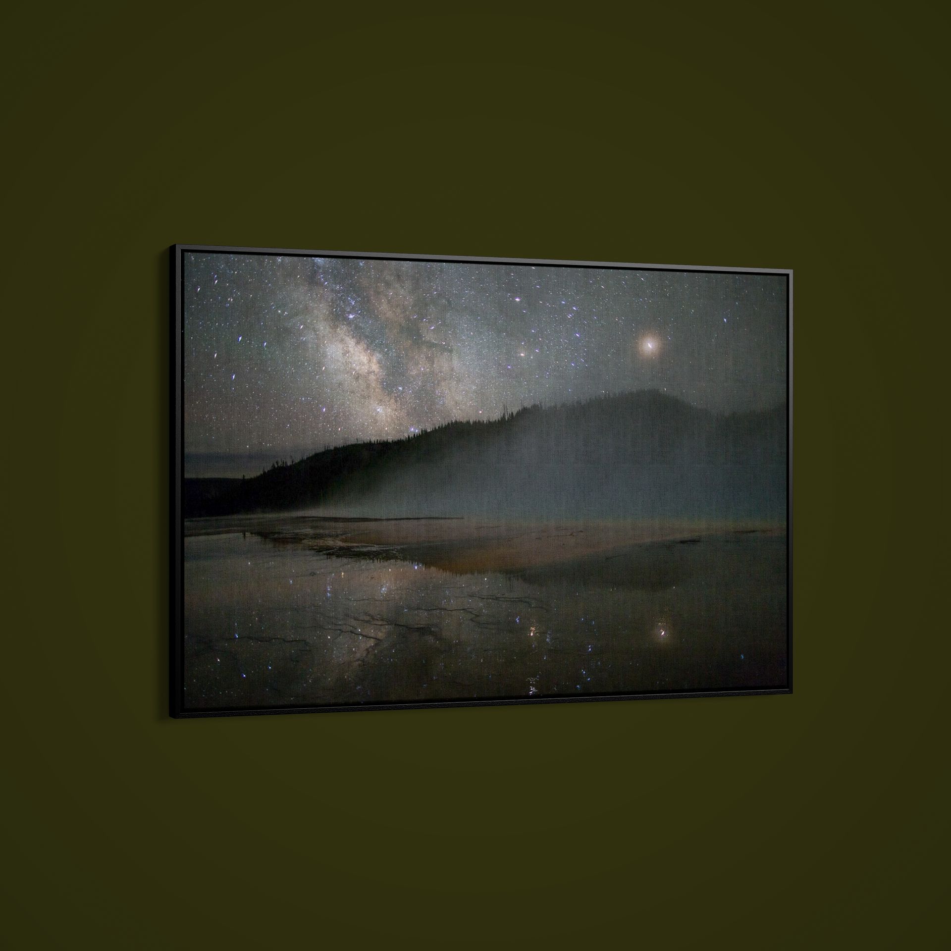 Artographie – The Milky Way Above Grand Prismatic Spring – Paper or Canvas