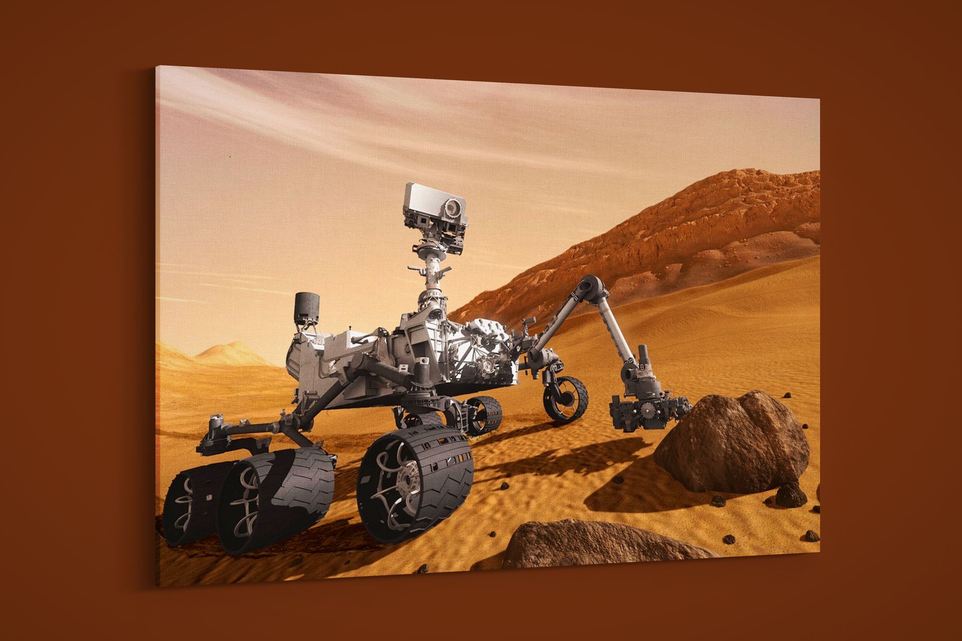 NASA – Artist Concept of Mars Science Laboratory Curiosity Rover – Art Print