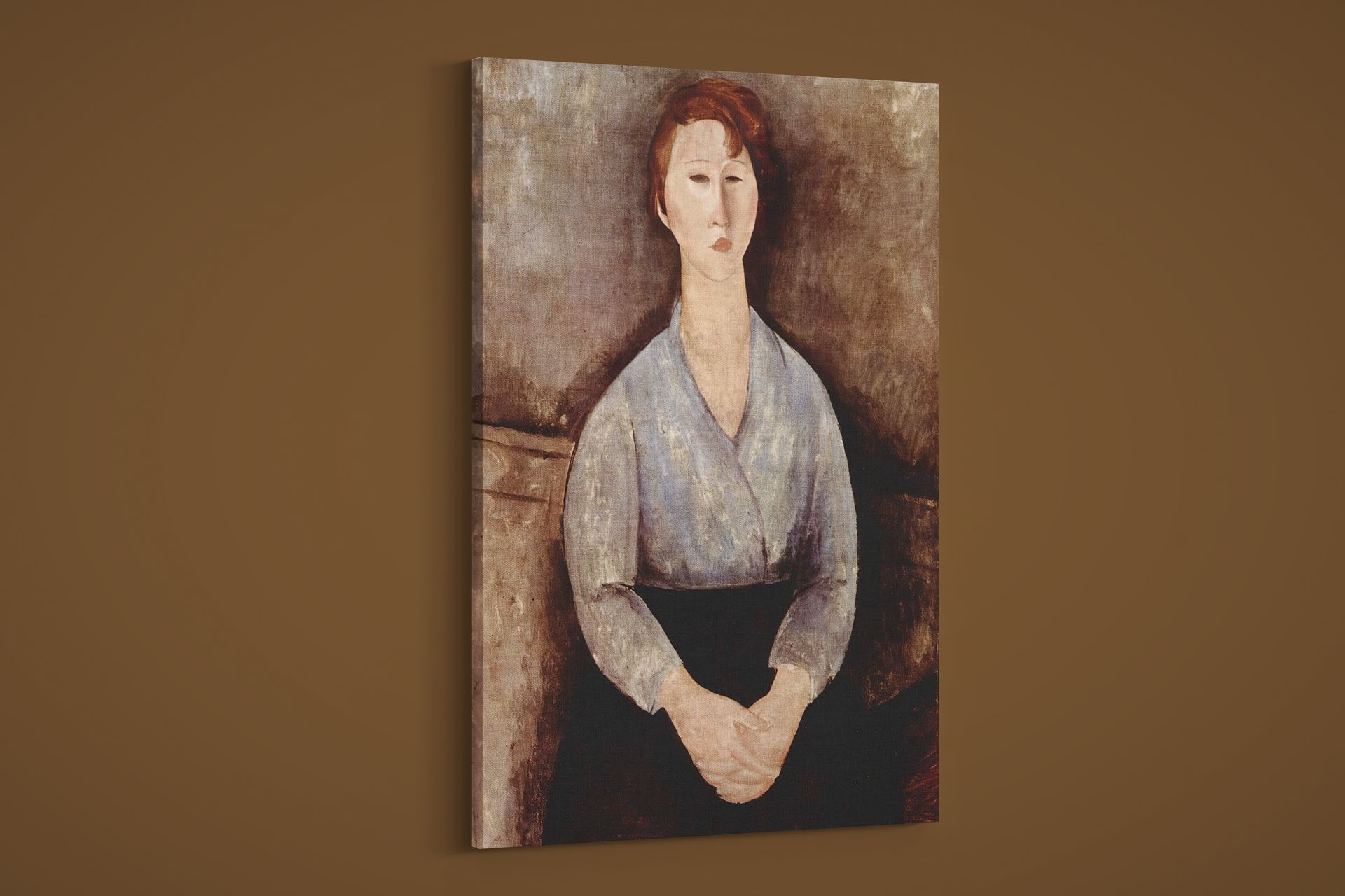 Amedeo Modigliani – Seated Woman With a Blue Blouse – Paper or Canvas