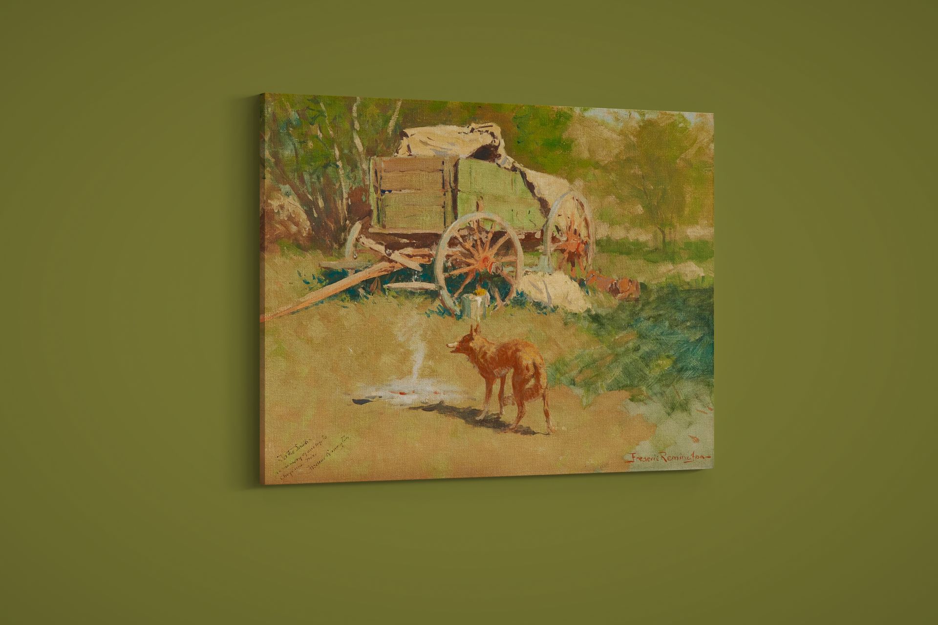 Frederic Remington – After the Bacon Rinds – Art Print on Paper or Canvas