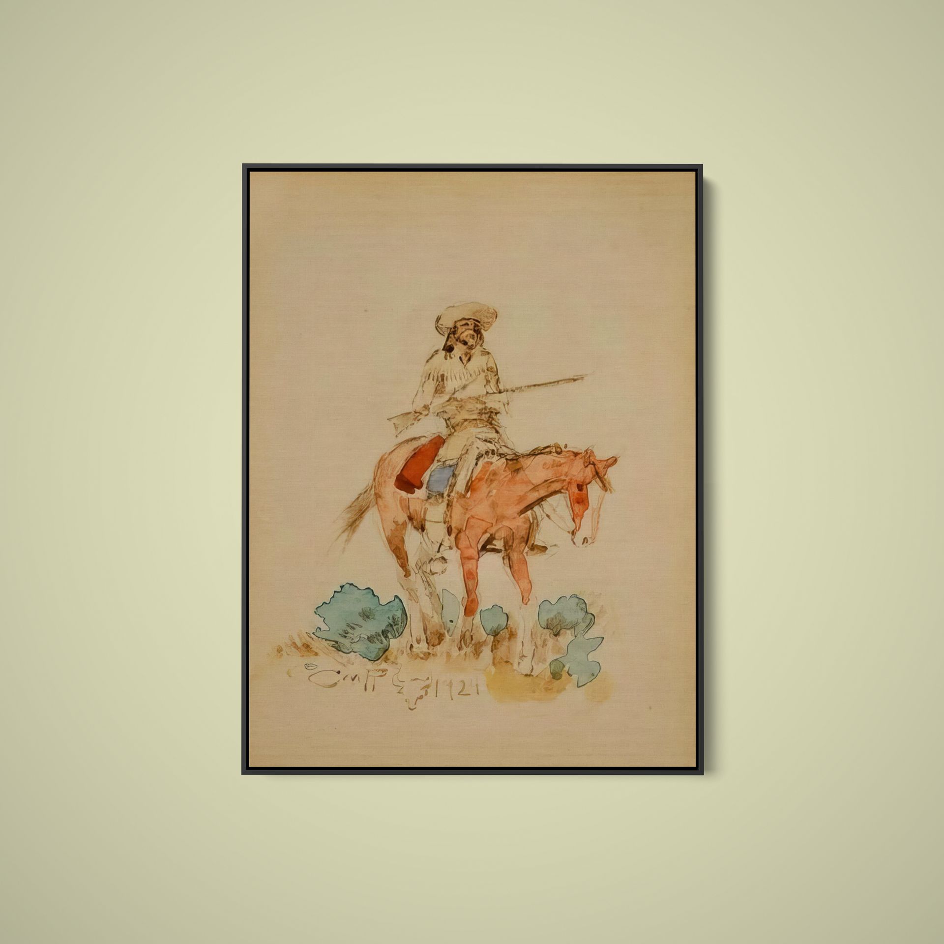 Charles Marion Russell - Mountain Man - Art Print on Paper or