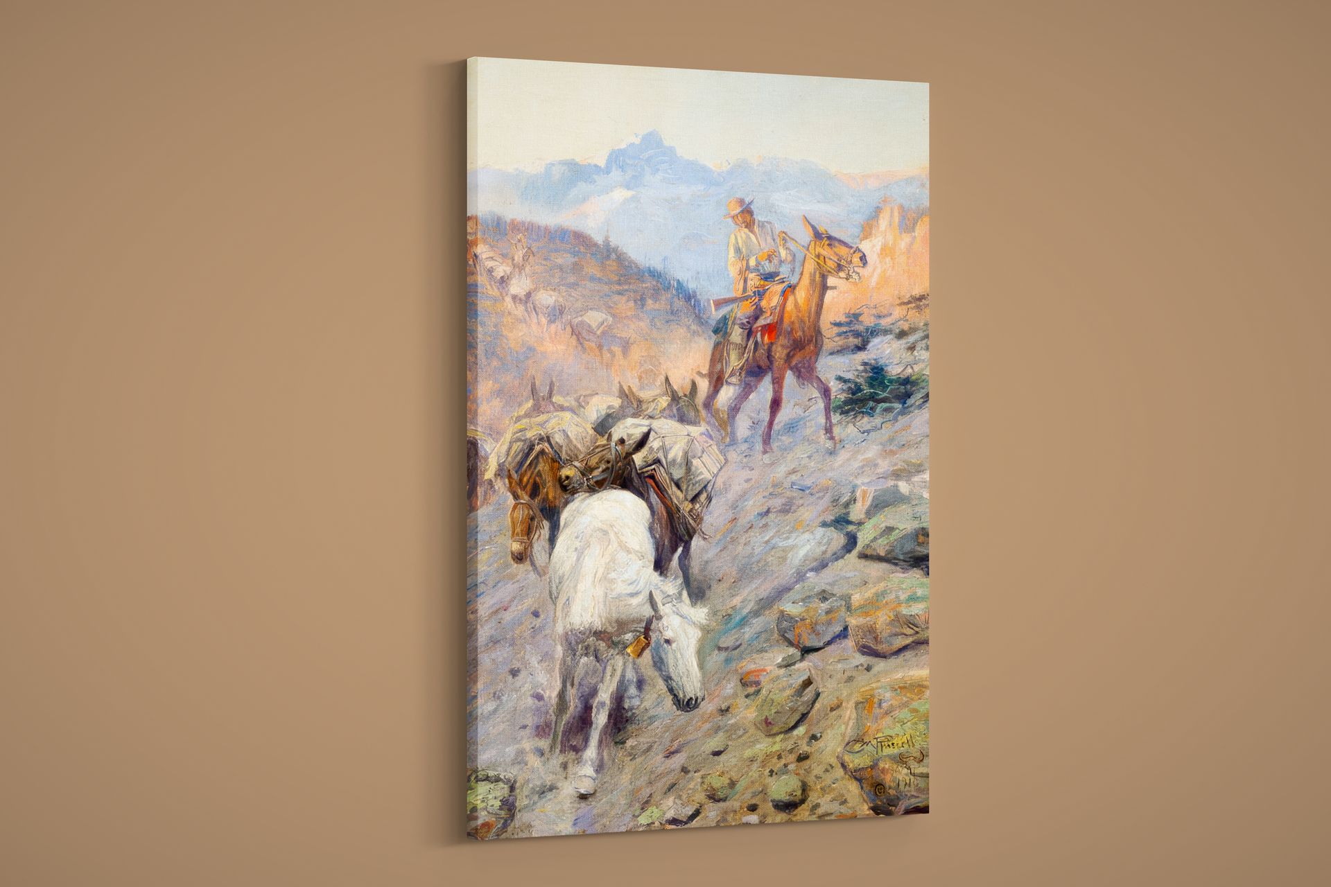 Charles Marion Russell – The Bell Mare – Art Print on Paper or Canvas
