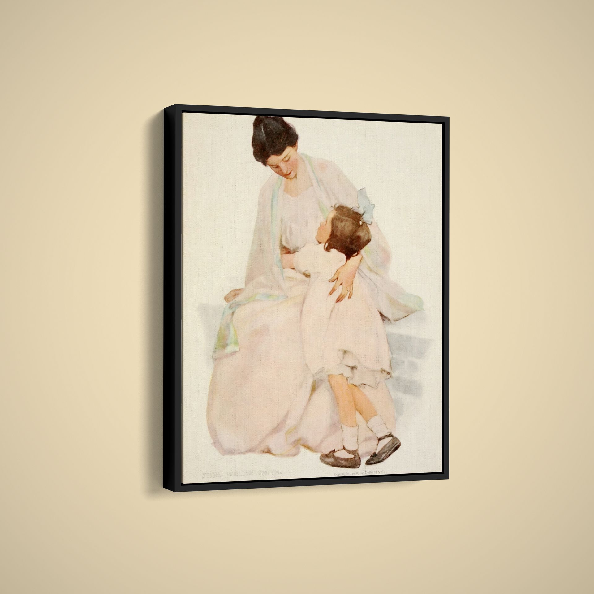 Jessie Willcox Smith – Dream Blocks – Home – Art Print on Paper or Canvas