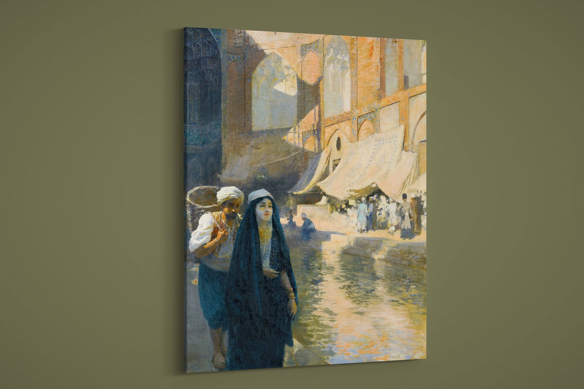 Edwin Lord Weeks – Isfahan Bazaar – Art Print on Paper or Canvas