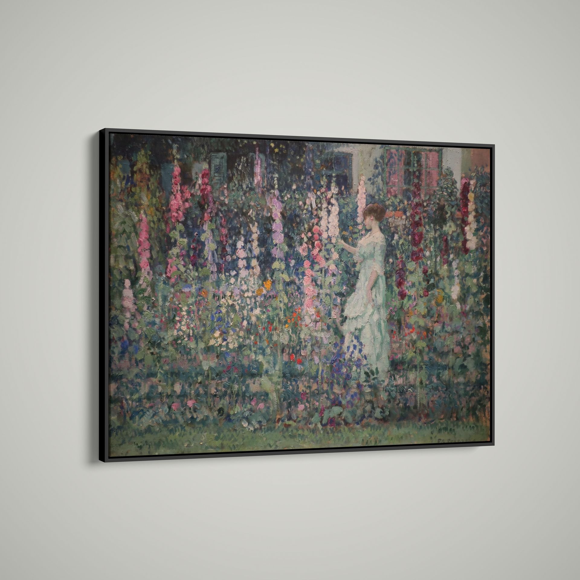 Frederick Carl Frieseke - Hollyhocks - Art Print on Paper or