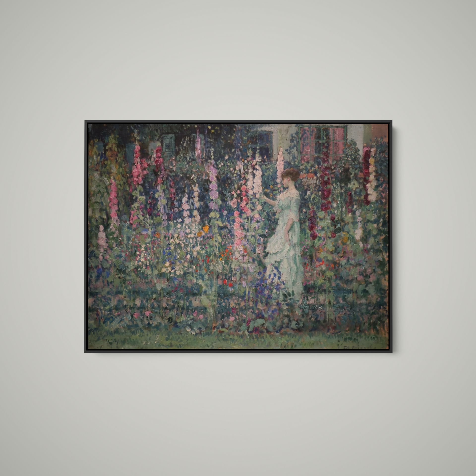Frederick Carl Frieseke - Hollyhocks - Art Print on Paper or