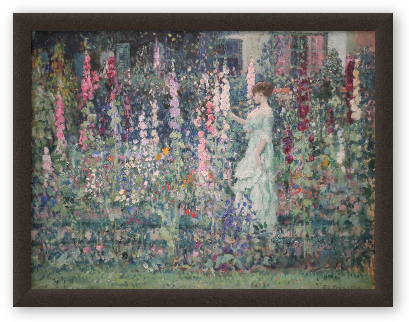 Frederick Carl Frieseke - Hollyhocks - Art Print on Paper or