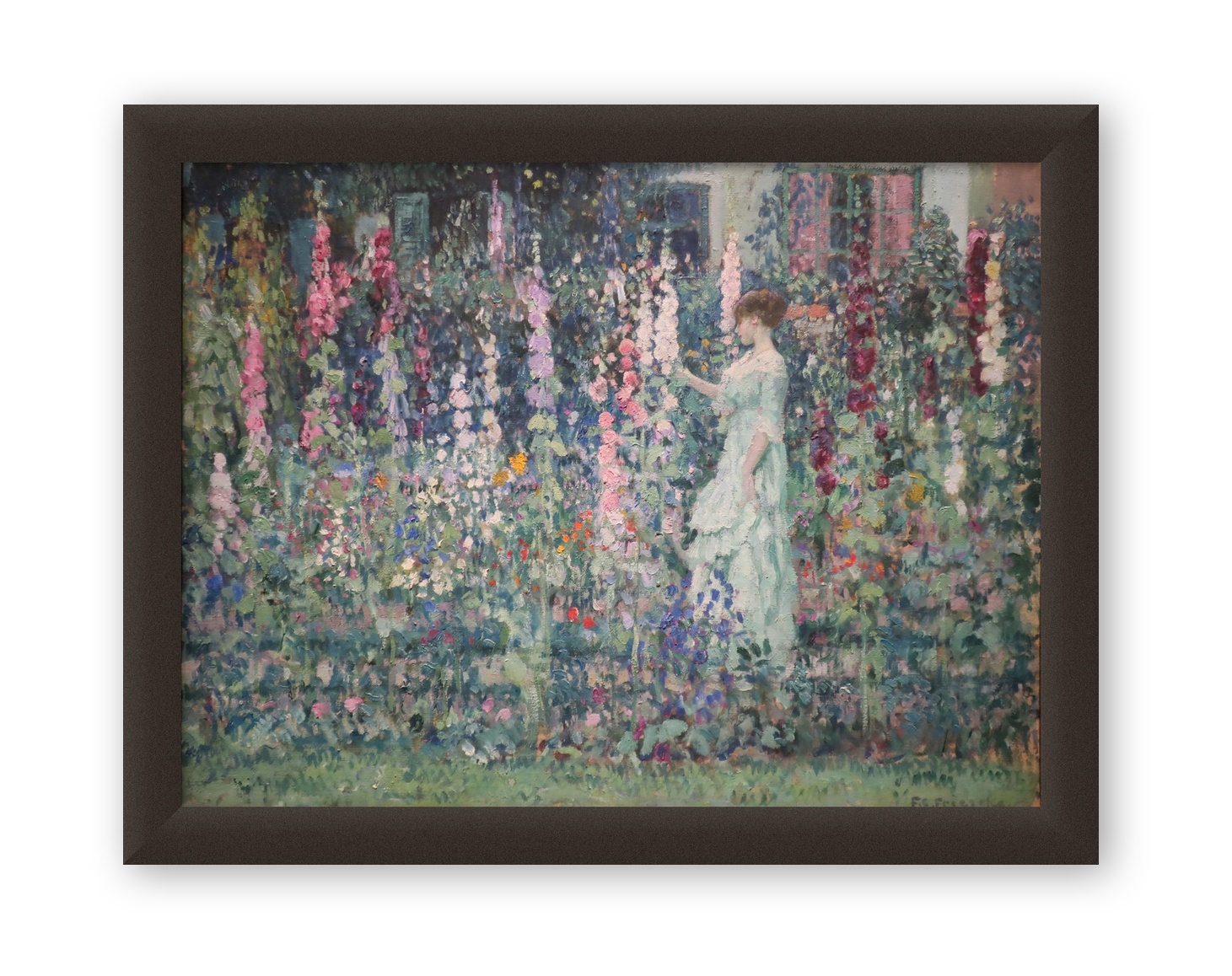 Frederick Carl Frieseke - Hollyhocks - Art Print on Paper or