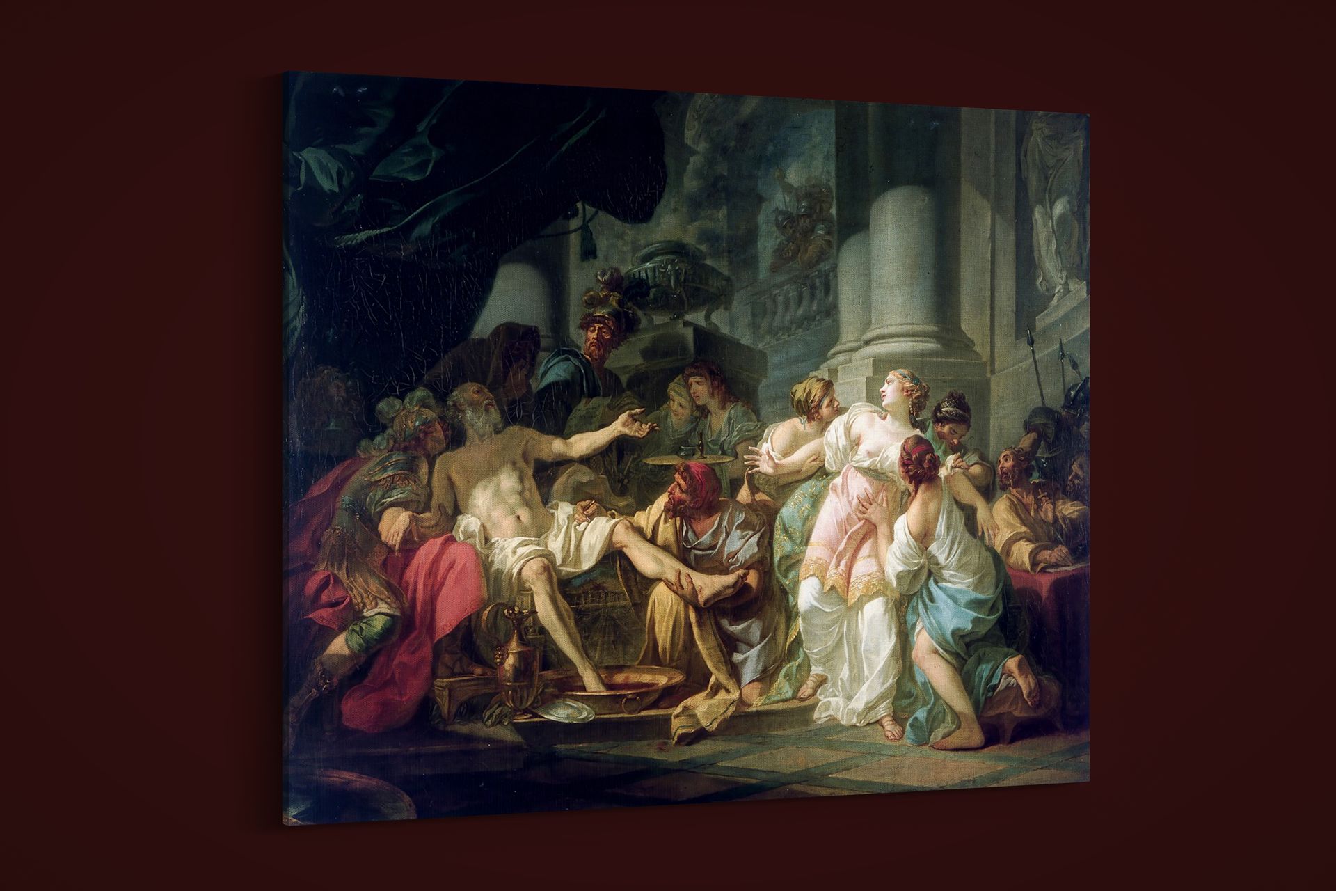 Jacques-Louis David – The Death of Seneca – Art Print on Paper or Canvas