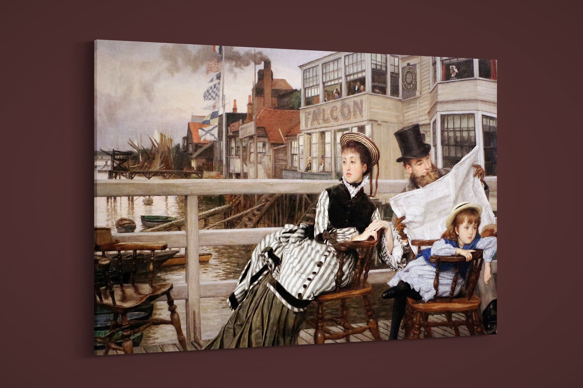James Tissot – Waiting for the Ferry at the Falcon Tavern – Paper or Canvas