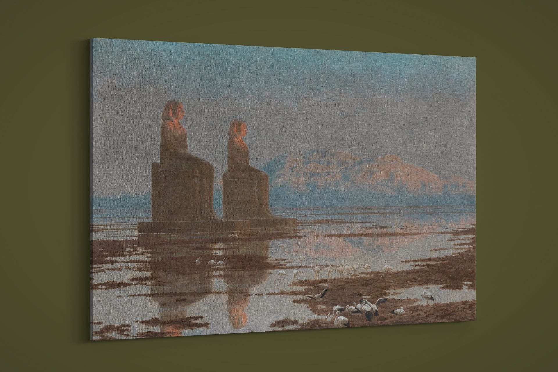 Jean-Leon Gerome – The Nile in Flood, Thebes – Art Print on Paper or Canvas