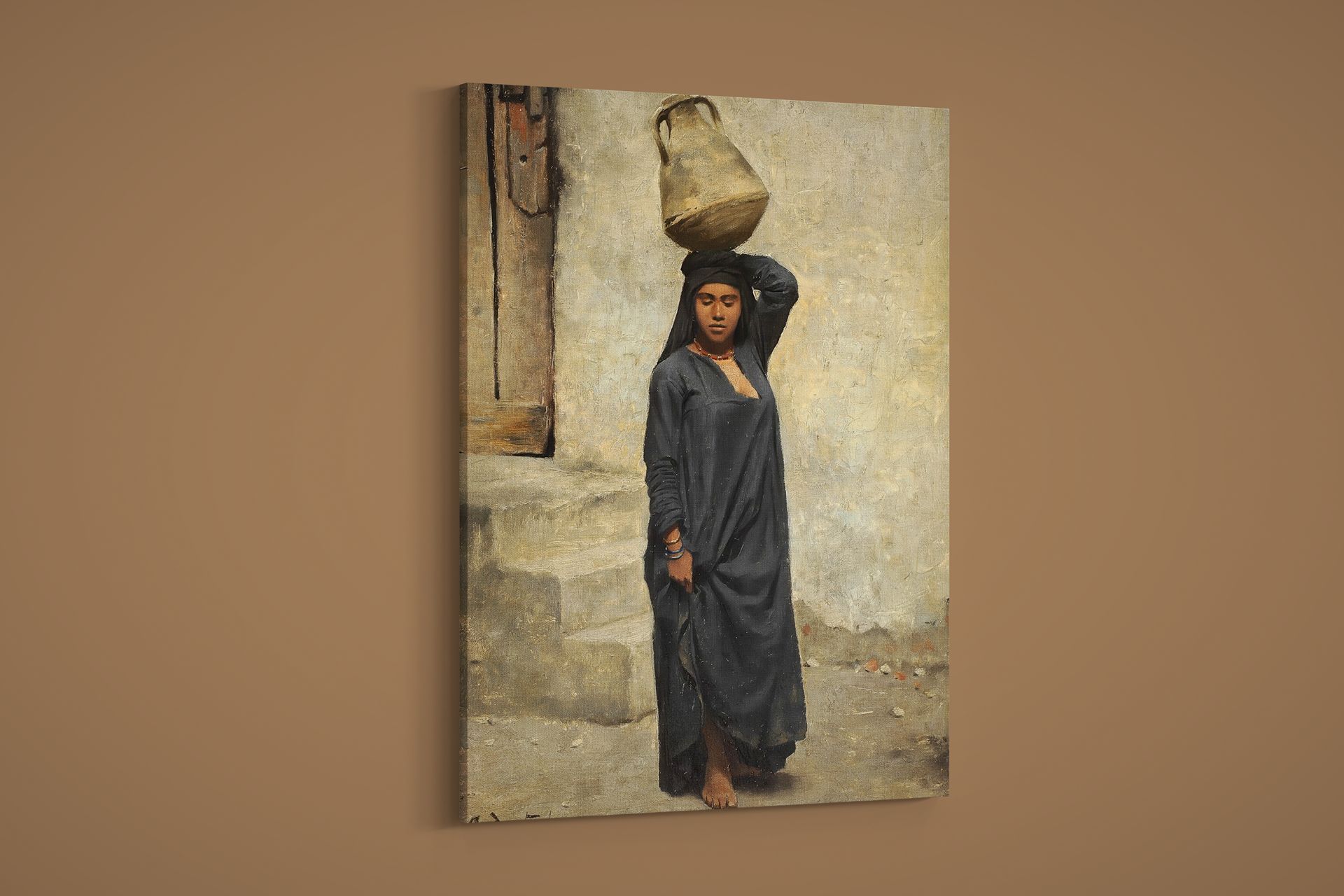Ludwig Deutsch – An Egyptian Water Carrier – Art Print on Paper or Canvas