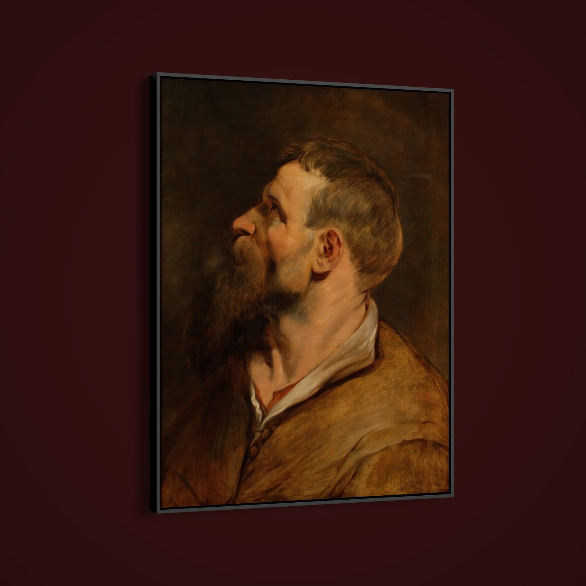 Peter Paul Rubens – Head of a Bearded Man – Art Print on Paper or Canvas