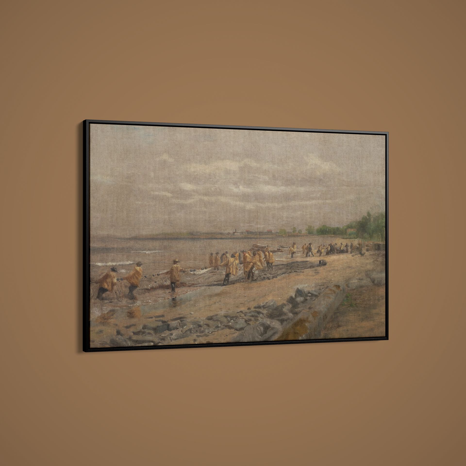 Thomas Eakins – Hauling the Seine – Art Print on Paper or Canvas