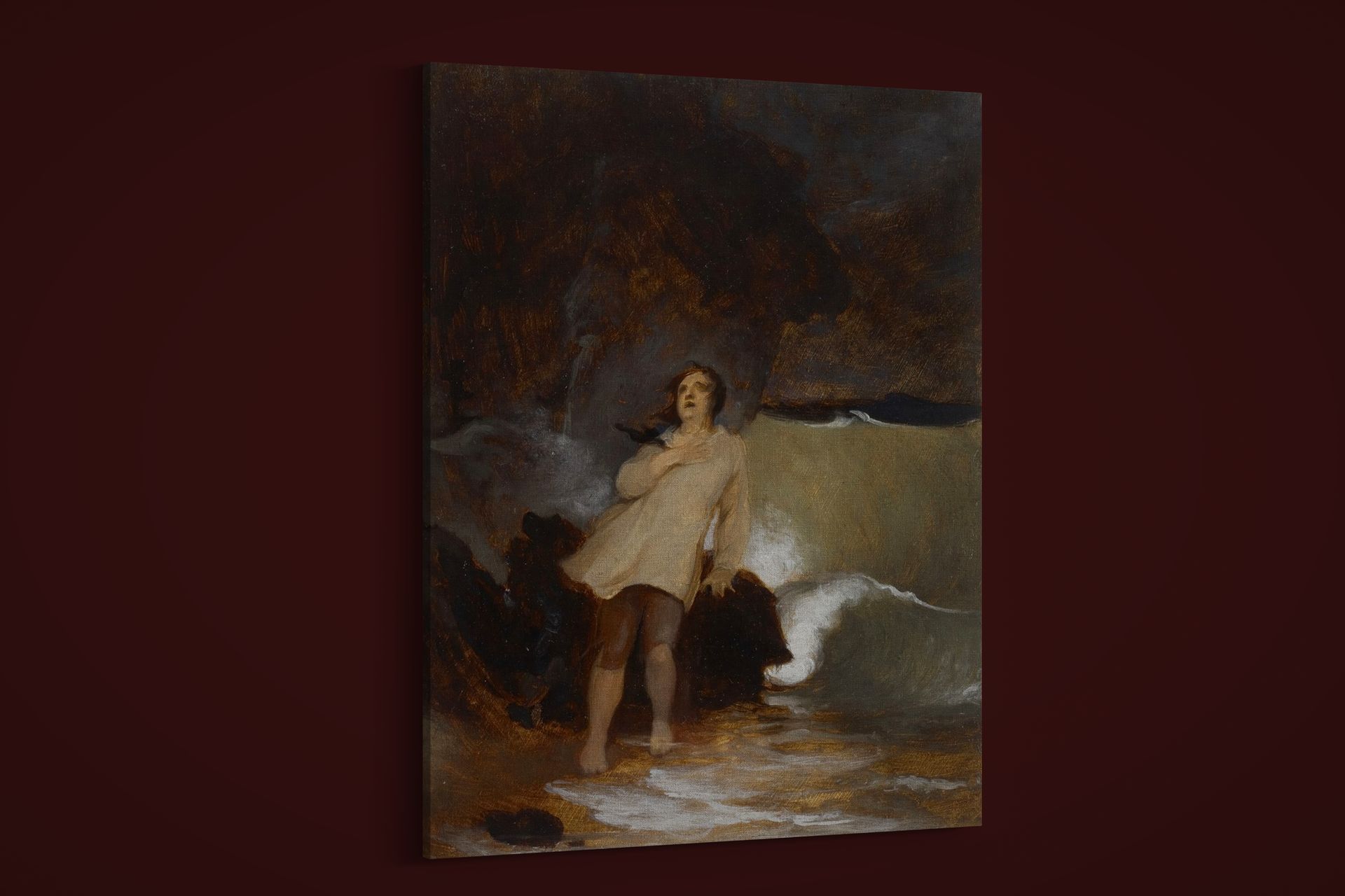 Thomas Sully – The Shipwreck of Robinson Crusoe – Art Print on Paper or Canvas