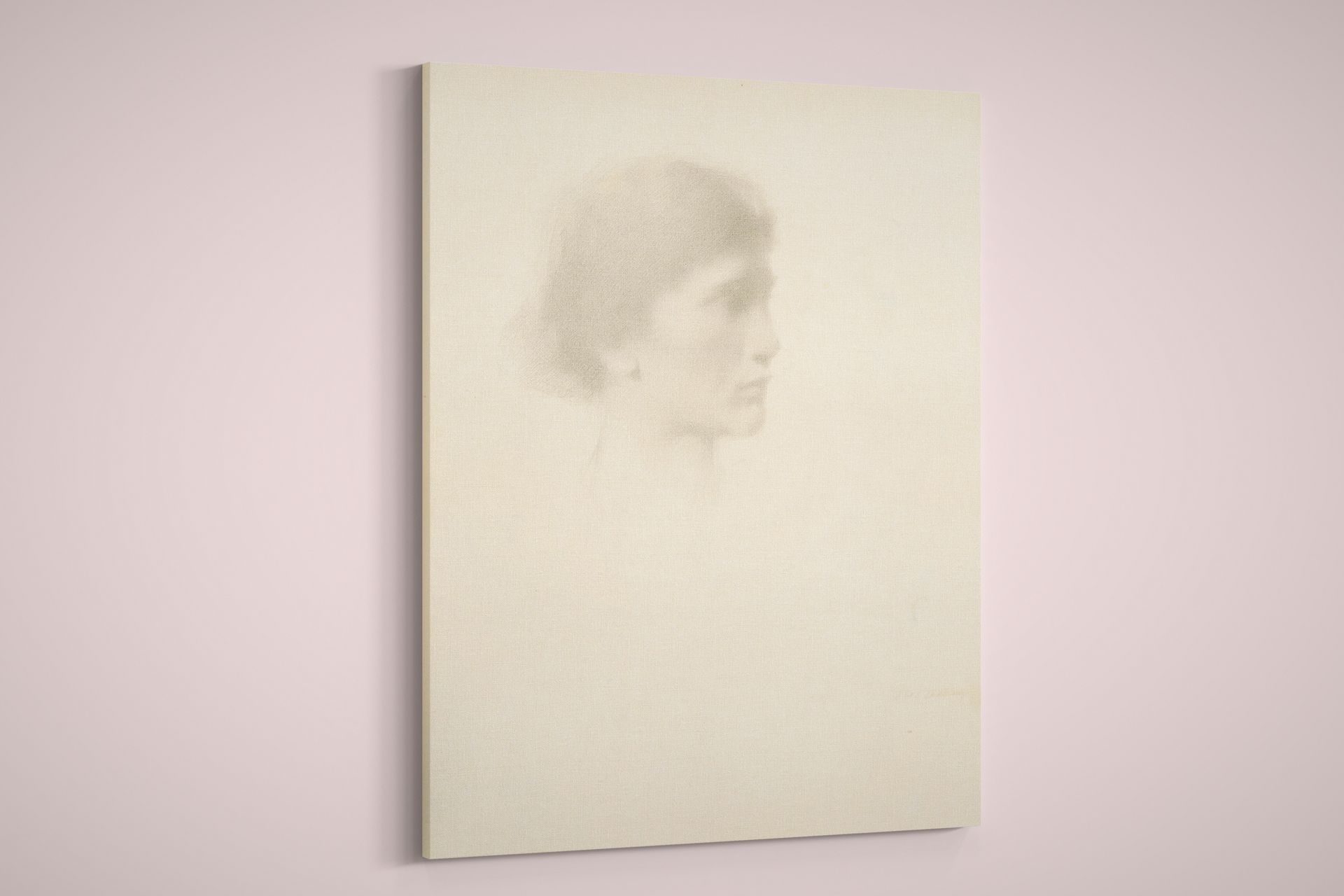 Thomas Wilmer Dewing – Head of a Woman – Art Print on Paper or Canvas