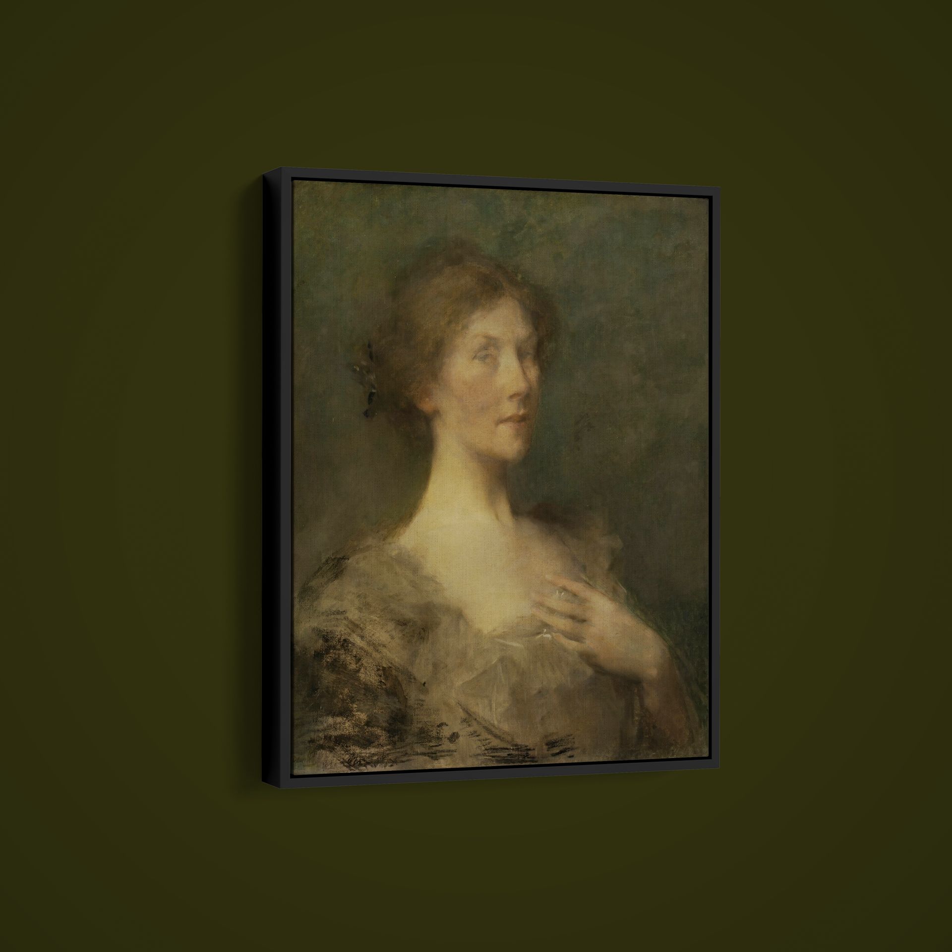 Thomas Wilmer Dewing – Portrait of a Lady – Art Print on Paper or Canvas