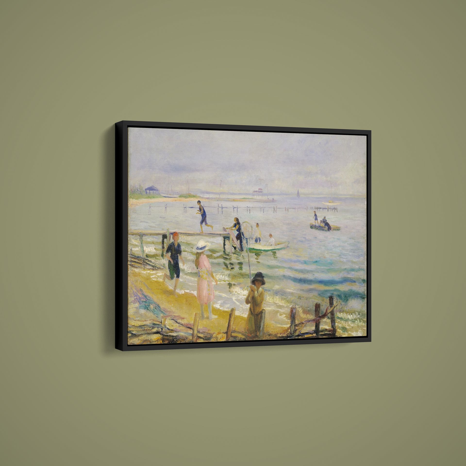 William James Glackens – Jetties at Bellport – Art Print on Paper or Canvas