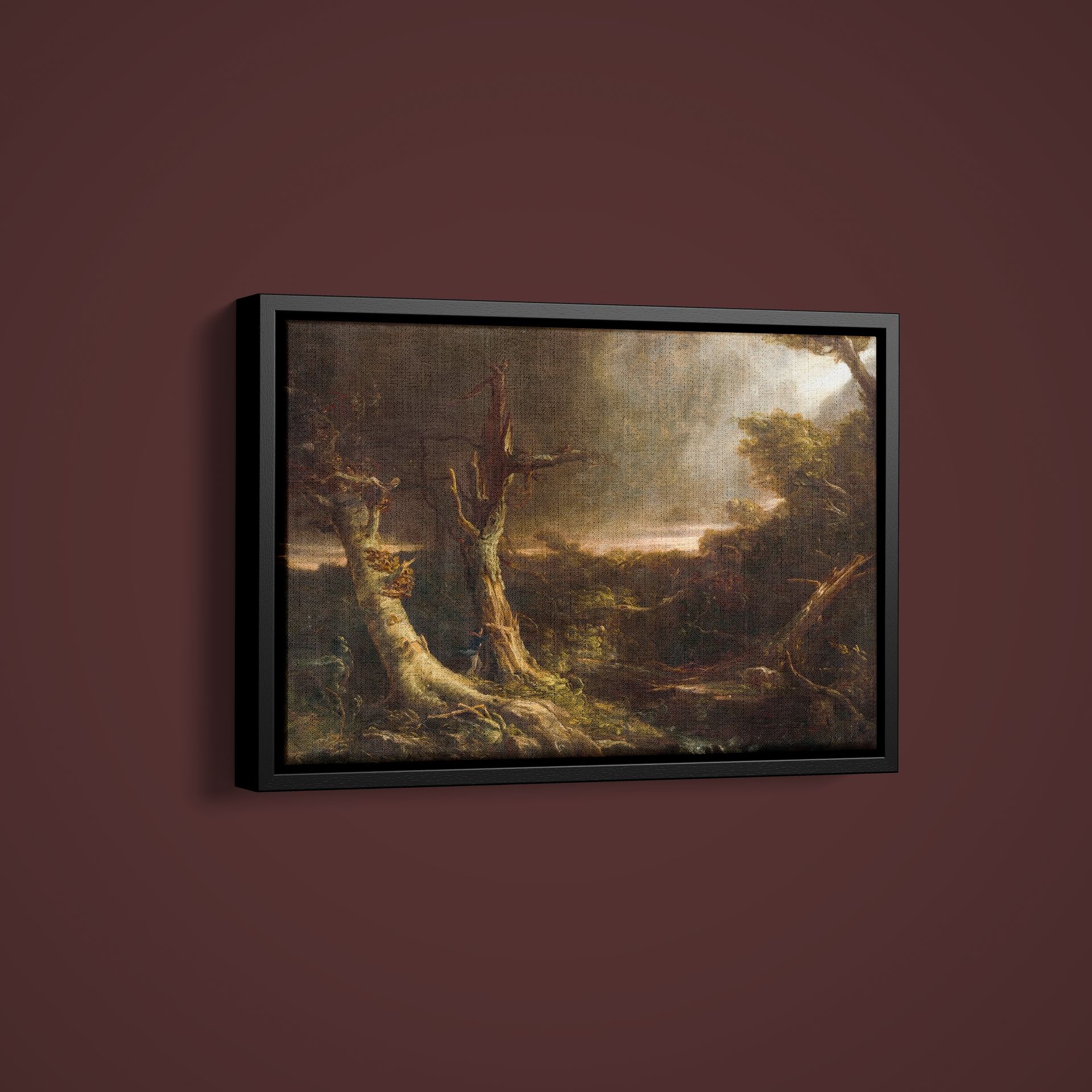 Thomas Cole – Tornado in an American Forest – Art Print on Paper or Canvas