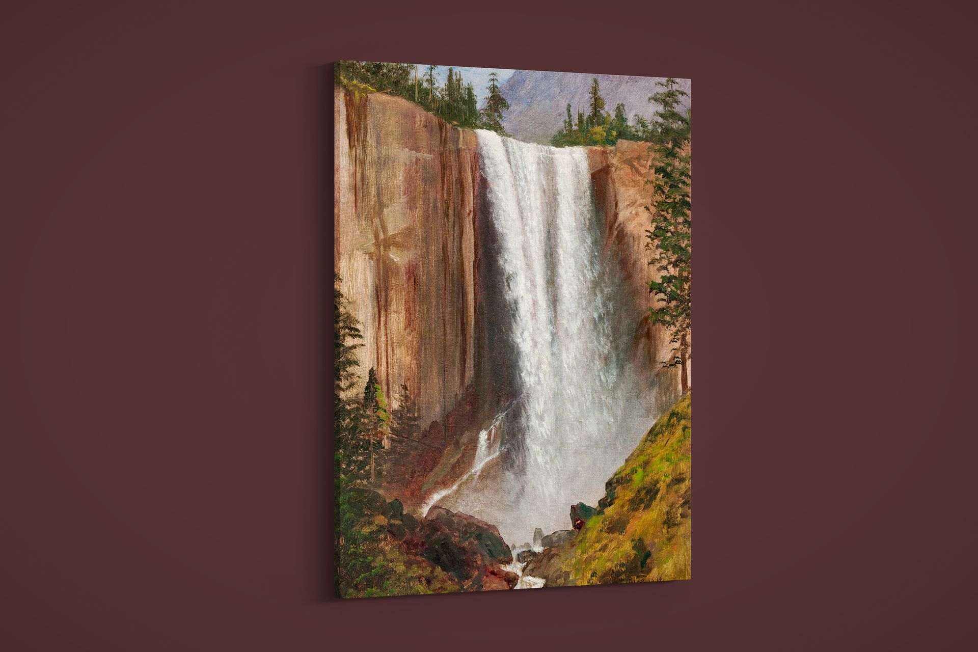 Albert Bierstadt – Vernal Fall – Art Print on Paper or Canvas