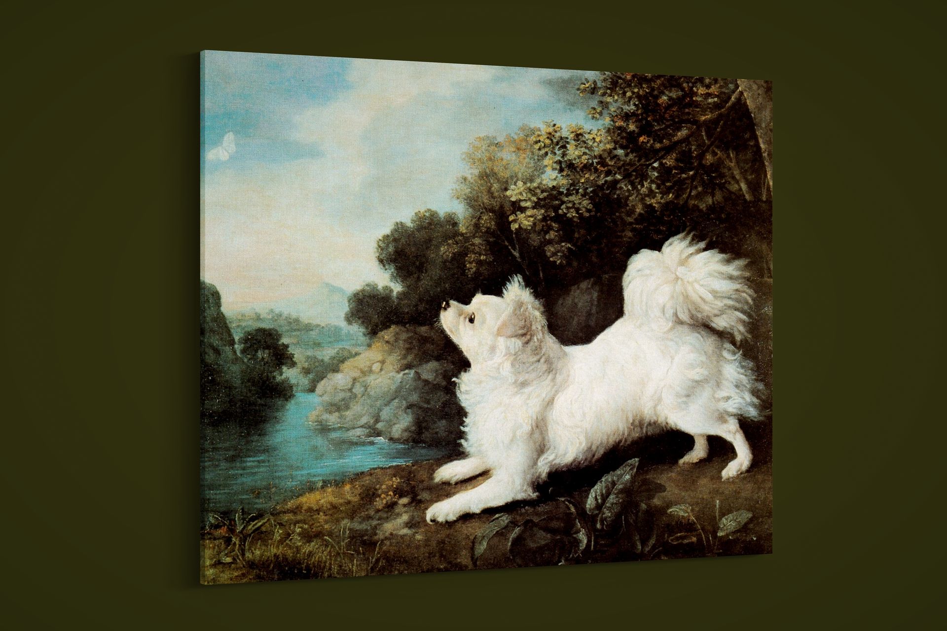 George Stubbs – Dog and Butterfly – Art Print on Paper or Canvas