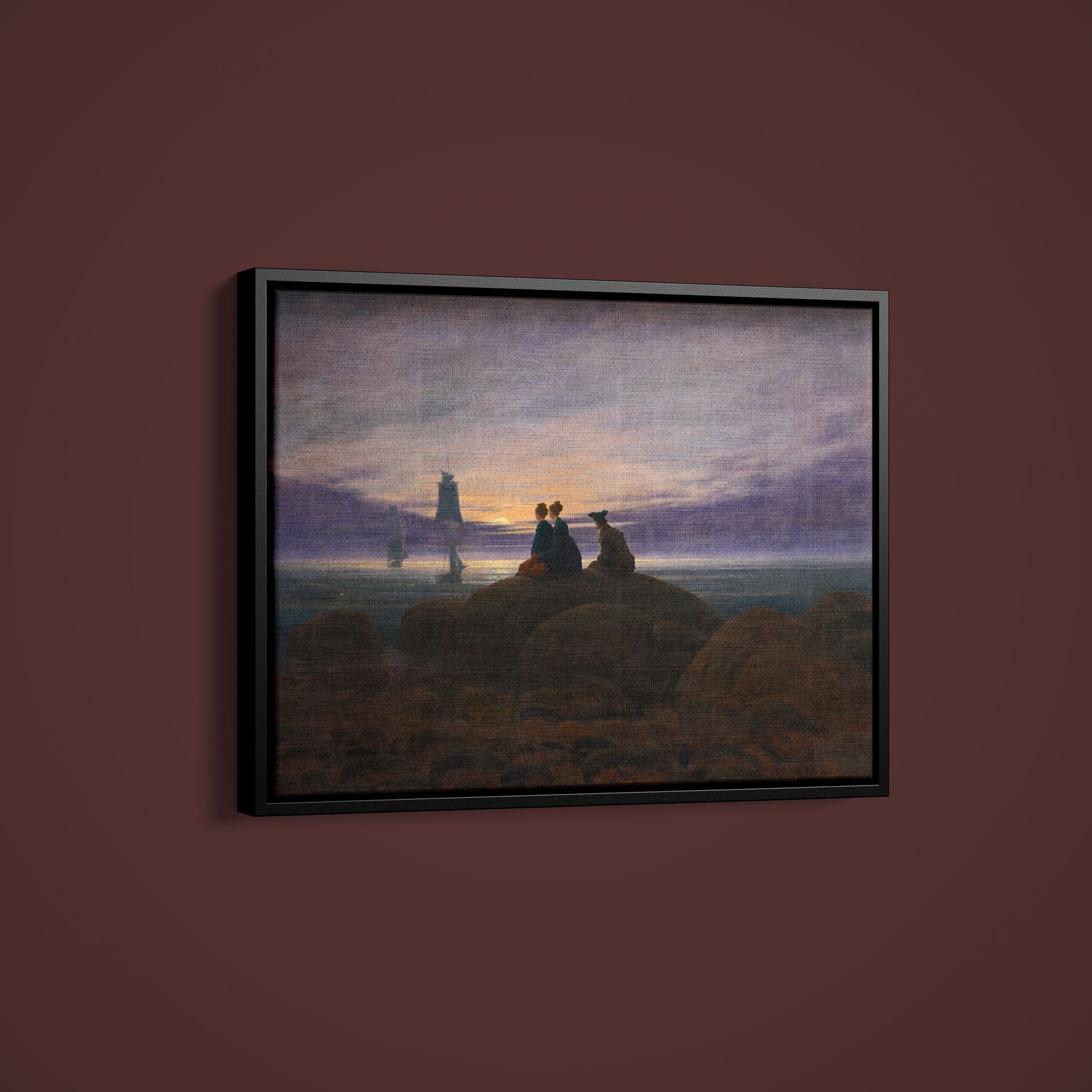 Caspar David Friedrich – Moon-Rise Over the Sea – Art Print on Paper or Canvas